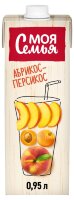 Нектар МОЯ СЕМЬЯ 950 мл. АБРИКОС-ПЕРСИКОС яблоко/персик/абрикос