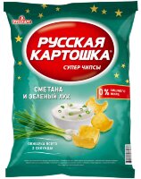 Русская картошка чипсы  20г*56  сметана и лук 10%