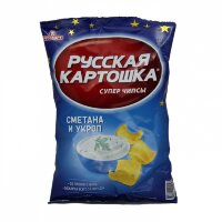 Русская картошка чипсы  20г*56  сметана и укроп 10%